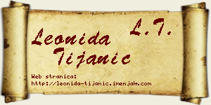 Leonida Tijanić vizit kartica